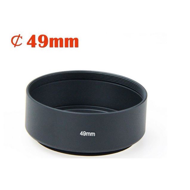 ฮู้ดเลนส์  'Metal Lens Hood Cover for 49mm Filter/Lens