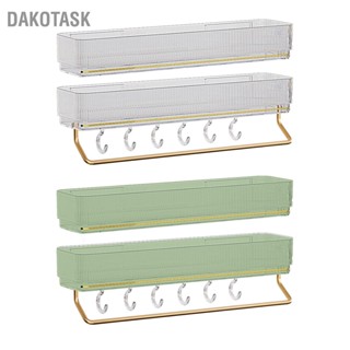 DAKOTASK ชั้นวางของในห้องน้ำเจาะฟรี Alumimum Strong Load Bearing Wall Mounted Organizer สำหรับห้องครัวในห้องนอน