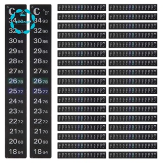 เครื่องวัดอุณหภูมิดิจิทัล แถบคริสตัล มีกาวในตัว สําหรับตู้ปลา 36 ชิ้น