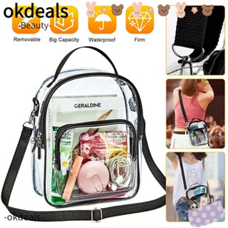 OKDEALS กระเป๋าเป้สะพายหลัง แบบใส กันน้ํา สไตล์สปอร์ต