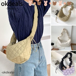 OKDEALS กระเป๋าสะพายไหล่ ผ้าฝ้าย สไตล์โบโฮ สําหรับผู้หญิง