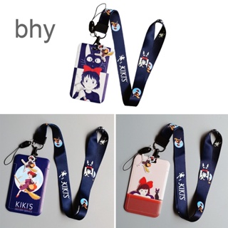 Bhy สายคล้องคอ ลายการ์ตูนอนิเมะ KiKi สําหรับบัตรประจําตัว โทรศัพท์มือถือ บัตรเครดิต ธนาคารรถบัส