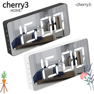 Cherry3 นาฬิกาปลุกดิจิทัล มีไฟแบ็คไลท์ LED รูปตัวเลข สร้างสรรค์