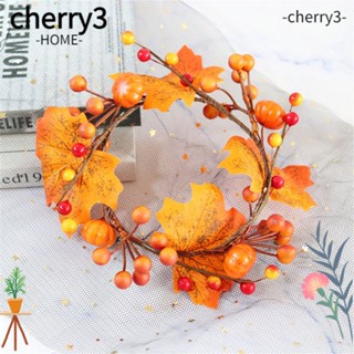 Cherry3 พวงมาลัยแขวนประตู ฤดูใบไม้ร่วง กลางแจ้ง จี้วันขอบคุณพระเจ้า แขวนตกแต่ง