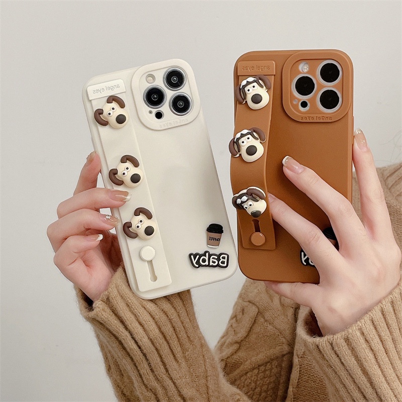 ปลอกสําหรับ iPhone 16 15 14 Pro Max 13 12 mini 6S 6 7 8 Plus 11 Pro X XR XS Max se 2020 เคสโทรศัพท์มือถือซิลิโคน ลายวอลเปซ และเกรมิต พร้อมสายคล้องข้อมือ สําหรับ