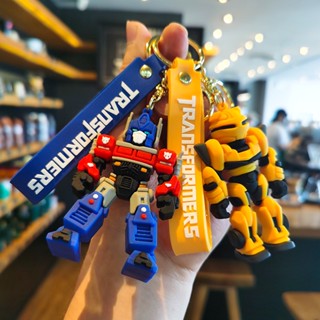 พวงกุญแจซิลิโคน จี้การ์ตูน Transformers Optimus Prime Bumblebee Autobot ขนาดเล็ก เหมาะกับของขวัญวันหยุด สําหรับกระเป๋านักเรียน รถยนต์