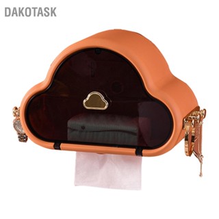  DAKOTASK ตะกร้าใส่กระดาษทิชชู่แขวนผนังฟรีกล่องกระดาษชำระกันน้ำกันความชื้นกล่องกระดาษทิชชู่ที่ใส่กระดาษชำระ