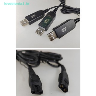 Loveoionia1 สายชาร์จ USB สีดํา คุณภาพสูง สําหรับเครื่องโกนหนวดไฟฟ้า Philips A00390 HQ8505