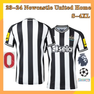 เสื้อกีฬาแขนสั้น ลายทีมชาติฟุตบอล Newcastle 23-24 ไซซ์ S-4XL ชุดเหย้า สําหรับผู้ชาย