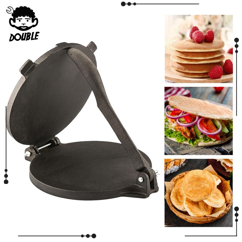 [ Cast Iron Tortilla Press Tortilla Maker สําหรับเครป แพนเค้ก ครอบครัว ปิกนิก - รูปที่ 4