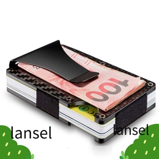 Lansel ใหม่ กระเป๋าสตางค์ โลหะ บล็อก RFID ทรงสลิม สําหรับใส่บัตรเครดิต