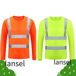 LANSEL เสื้อกั๊กสะท้อนแสง สีเหลือง ล้างทําความสะอาดได้ เพื่อความปลอดภัย สําหรับกลางคืน จํานวน 2 ชิ้น