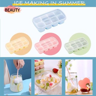 BEAUTY Party Home 8 Grids Ice Mould Kitchen Tool Drink Cooling Ice Silicone Mold Fast Cool Gadget With Lid DIY Summer Bar Tools Accesso Beer Coffee Chiller Ice Cube Maker/Multicolor