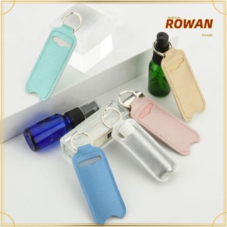 Rowans พวงกุญแจ ห้อยกระเป๋า หนัง PU พร้อมที่ใส่ลิปสติก ลิปบาล์ม ลิปบาล์ม