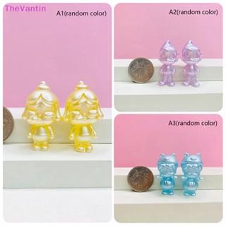 Thevantin พวงกุญแจไม้ รูปตุ๊กตาผี 3D เรืองแสง หลากสี 2 ชิ้น DIY