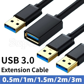 สายเคเบิลต่อขยายข้อมูล / สายเคเบิล USB เป็น USB 3.0 2.0 ถ่ายโอนข้อมูลอย่างรวดเร็ว / สายเคเบิลต่อขยาย แบบหนา ทนทาน สําหรับอุปกรณ์อินเทอร์เฟซ Smart TV VGA