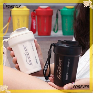 Forever ใหม่ แก้วกาแฟ แบบพกพา พร้อมฝาปิด สองชั้น สําหรับเดินทาง