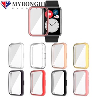 Myronghd เคสกระจก TPU แบบนิ่ม อุปกรณ์เสริม สําหรับ Huawei Watch Fit