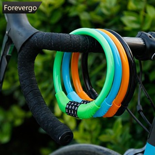 Forevergo สายเคเบิ้ลล็อกรหัสผ่าน 4 หลัก กันขโมย แบบพกพา สําหรับรถจักรยาน MTB Road Bike Q6W7