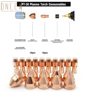 【ONCEMOREAGAIN】Premium Performance Plasma Electrodes 60A Tip for PT 37 PT 38 Torch 20pcs