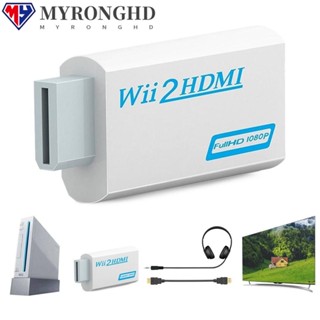 Myronghd WII2HDMI อะแดปเตอร์แปลงเสียง WII เป็น HDMI สําหรับ Nintendo 1080P 720P 3.5 มม.