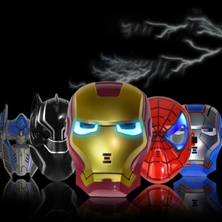 หน้ากากคอสเพลย์ The Avengers Superhero Iron Man Hulk American Captain Masks มีไฟ LED ของเล่นสําหรับเด็ก