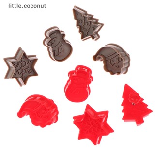 [little.coconut] แม่พิมพ์พลาสติก สําหรับทําคุ้กกี้ เค้ก เบเกอรี่ 4 ชิ้น ต่อชุด