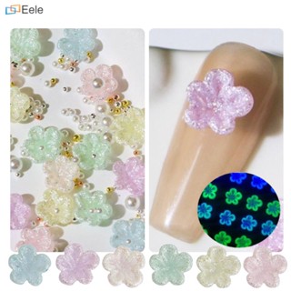 ANNIES 50PC/SET Nail Patch Petal Flash Powder Powder Decoration Five -petal Flower ↑ปลาไหล