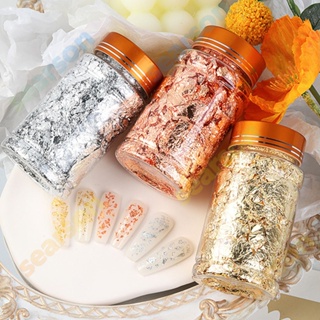 Art Foil Pieces Bottle Girl Silver Gold Nail Style Whole Colour Nail Large Gold and Spice Paper Tin Ins Foil Paper Decorations Art 【searson】 【searson】 【searson】