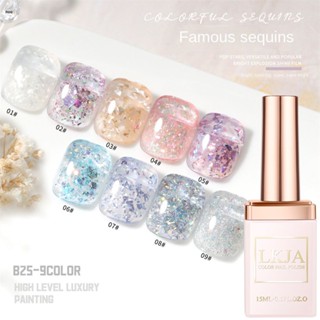 สีเจล 2023 New Macarons Ice Translucent Glitter Gel Nail Polish Set Nail Salon nuuo