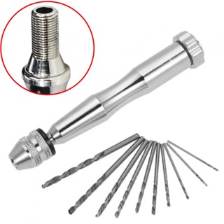 ⚡NEW 8⚡Small Hand Drill Silver Woodworking 0.3-3.5mm Drill Manual Drill Chuck