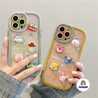 เคสโทรศัพท์มือถือ กันกระแทก ลายการ์ตูนหมีสตรอเบอร์รี่ 3D พร้อมตุ๊กตา แฟชั่น สําหรับ IPhone 11 14 Pro Max 12Pro 13Promax