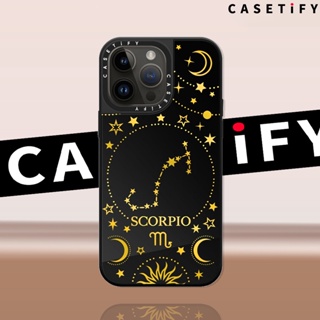 Casetify เคสโทรศัพท์มือถือกระจก ลายแมงป่อง สิบสองกลุ่มดาว สําหรับ iPhone14ProMax iP13Pro 13 iPhone11 12Promax 13Promax 12 13 14