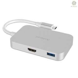 [DZ]dodocool ฮับ USB-C เป็น 4 พอร์ต USB 3.0 พร้อมพอร์ตเอาท์พุท HD USB Type-C เป็น 4 พอร์ต SuperSpeed USB 3.0 และ 1 4K HD สําหรับ MacBook MacBook Pr