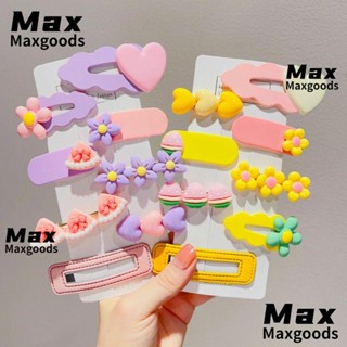 Maxg กิ๊บติดผม ด้านข้าง สีแคนดี้ น่ารัก สําหรับเด็กผู้หญิง 8 ชิ้น