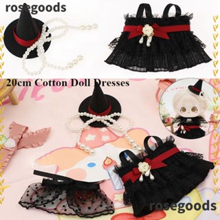 Rosegoods1 ชุดเดรสเจ้าหญิง แต่งลูกไม้ พร้อมหมวก แฟชั่นฤดูใบไม้ผลิ ฤดูร้อน อุปกรณ์เสริม สําหรับตุ๊กตา EXO Idol