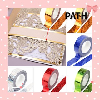 Path เทปกาววาชิ กลิตเตอร์ DIY สําหรับตกแต่งสมุดภาพ 3 ม้วน