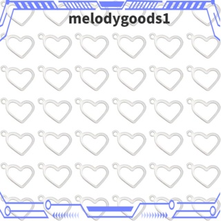 Melodygoods1 จี้โลหะ รูปหัวใจ สีเงิน แฮนด์เมด สําหรับคนรักงานฝีมือ DIY