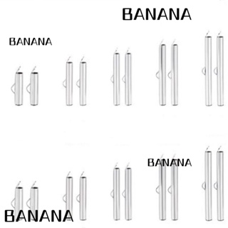 Banana1 ตัวล็อกปลายท่อ สเตนเลส 5 ขนาด แพลตตินัม 6 10 13 16 20 มม. 100 ชิ้น