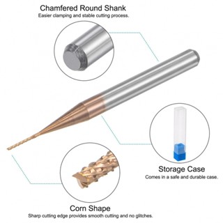 ⚡NEW 8⚡End Mill Left Hand 0.5mm X 4mm Titanium Coated High Quality Router Bits