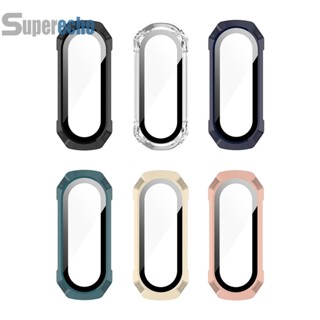 [superecho.th] ฟิล์มกระจกนิรภัย กันรอยหน้าจอ พร้อมสร้อยข้อมือ สําหรับ Xiaomi Mi Band 4 5 6 NFC