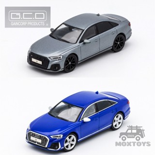 โมเดลรถยนต์ GCD 1:64 A8 2022 S Line Sport VerS8 สีฟ้า สีเทา LHD Diecast