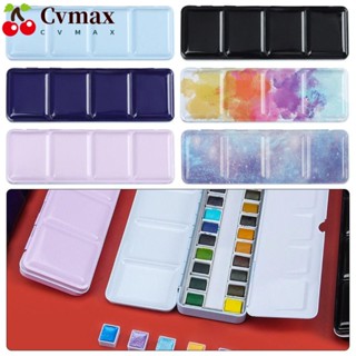 Cvmax กล่องเก็บพาเลทสีน้ําเปล่า พับได้ หลากสี สําหรับ Plein Air Painting