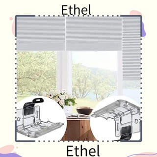 Ethel1 คลิปยึดราวบังตา พลาสติก น้ําหนักเบา 25 มม. แบบพกพา พร้อมคลิปหนีบโลหะ สําหรับบ้าน