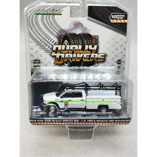 ไฟสีเขียว 1: 64 2018 Ram 3500 Dually San Diego County Fire Station-Animal อุปกรณ์จัดการไฟ