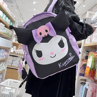 Sanrio Kuromi กระเป๋าเป้สะพายหลัง อเนกประสงค์ จุของได้เยอะ แฟชั่นสําหรับผู้หญิง และผู้ชาย