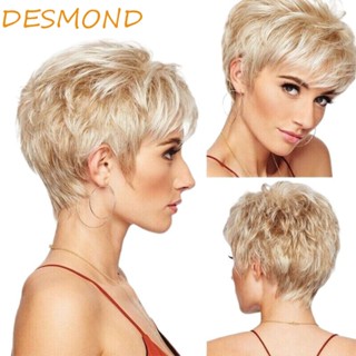 Desmond Pixie วิกผมสั้น สีบลอนด์ สังเคราะห์ มองไม่เห็น แฟชั่นสําหรับผู้หญิง คุณแม่