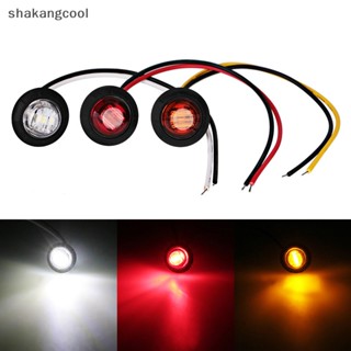 Shakangcool ไฟเลี้ยว Led 3 ดวง 24V 3/4 นิ้ว ทรงกลม สีเหลือง ขาว แดง สําหรับรถบรรทุก 1 ชิ้น SGL