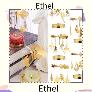 Ethel1 ขาตั้งเทียนหมุนได้ สําหรับตกแต่งบ้าน คริสต์มาส