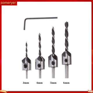 บางคน|  4 ชิ้น / 7 ชิ้น ขลุ่ย Countersink ดอกสว่าน งานไม้ รีมเมอร์ ช่างไม้ เครื่องมือลบคม